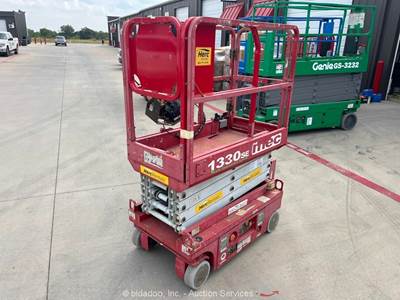 2019 MEC 1330SE 13' Electric Scissor Lift Mobile Aerial Platform Manlift bidadoo