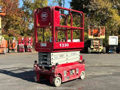 2018 MEC 1330SE 13' Electric Scissor Lift Man Aerial Platform bidadoo