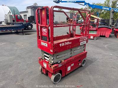 2017 MEC 1930SE 19' Electric Scissor Lift Man Aerial Platform Manlift bidadoo