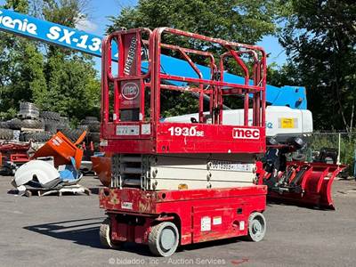 2017 MEC 1930SE 19' Electric Scissor Lift Man Aerial Platform Manlift bidadoo