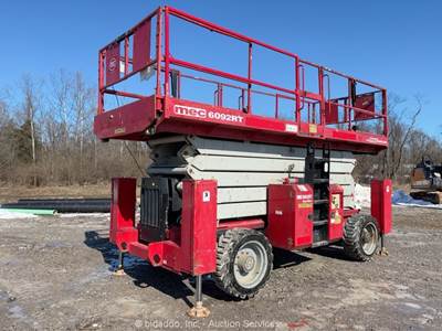 2018 MEC 6092RT 60' 4WD Diesel Rough Terrain Scissor Lift Man Aerial bidadoo