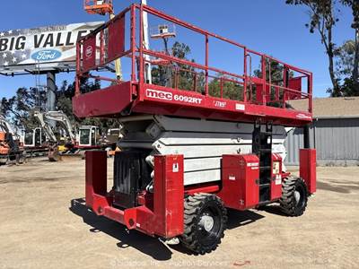 2019 MEC 6092RT 60’ 4WD Diesel Rough Terrain Scissor Lift Man Platform bidadoo