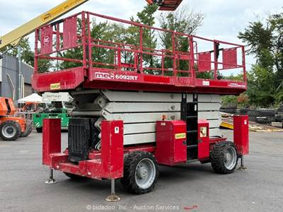 2017 MEC 6092RT 60' 4WD Diesel Rough Terrain Scissor Lift Man Aerial bidadoo