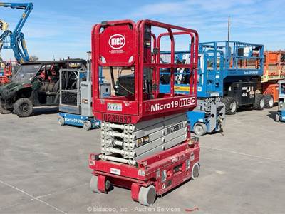 2018 MEC MICRO 19 19’ Electric Scissor Lift Man Aerial Platform bidadoo