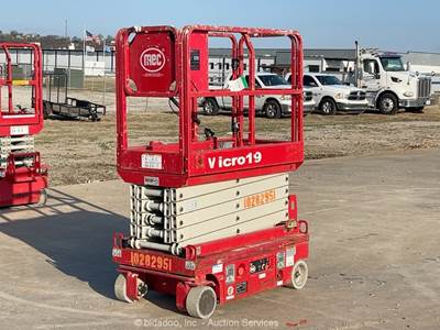 2019 MEC MICRO 19 19' Electric Scissor Lift Man Aerial Platform Manlift bidadoo