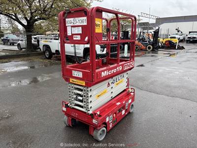 2018 MEC Micro 19 19' Electric Scissor Lift Man Aerial Platform Manlift bidadoo