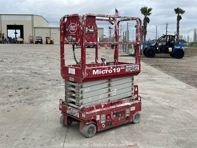 2018 MEC Micro 19 19' Electric Scissor Lift Man Aerial Platform Manlift bidadoo