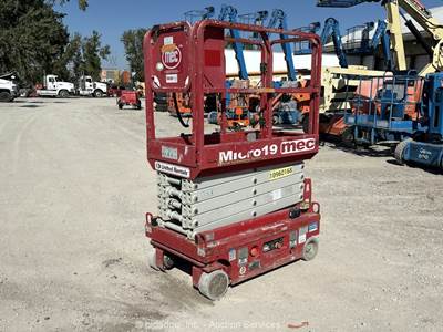 2019 MEC MICRO 19 19' Electric Scissor Lift Man Aerial Work Platform bidadoo