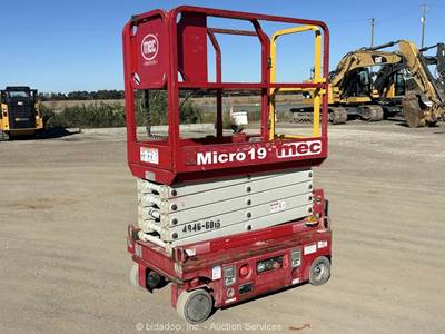 2018 MEC MICRO 19 19' Electric Scissor Lift Man Aerial Platform Manlift bidadoo