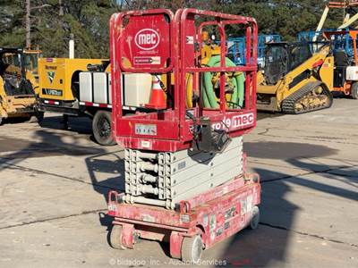 2019 MEC Micro19 19' Electric Scissor Lift Man Aerial Work Platform bidadoo