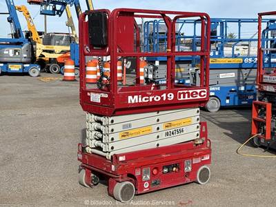 2018 MEC MICRO19 19' Electric Scissor Lift Man Aerial Platform bidadoo