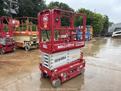 2018 MEC Micro19 19' Electric Scissor Lift Man Aerial Man Work Platform bidadoo