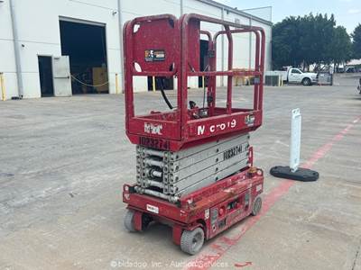 2017 MEC Micro19 19' Electric Scissor Lift Man Aerial Platform bidadoo