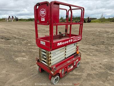 2018 MEC Micro19 19' Electric Scissor Lift Manlift Aerial Work Platform bidadoo