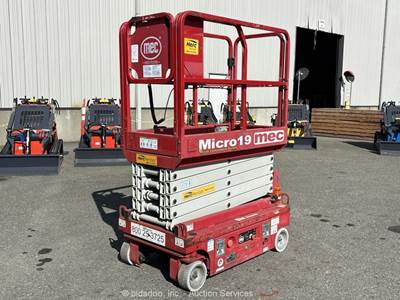 2019 MEC Micro19 19' Electric Scissor Lift Man Aerial Work Platform bidadoo