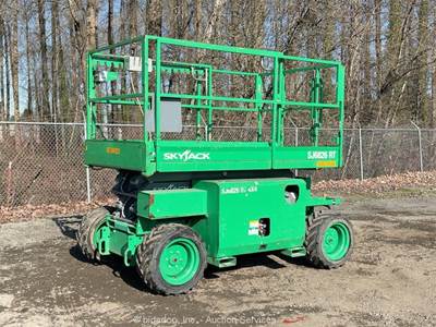 2018 Skyjack SJ 6826RT 26' 4WD Diesel Rough Terrain Scissor Man Lift bidadoo