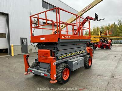 2008 Skyjack SJ 7135 RT 4WD D/F Rough Terrain Scissor Lift Man Aerial bidadoo