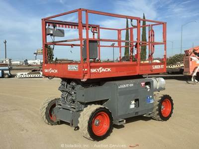 2018 Skyjack SJ6826RT 26' 4WD D/F Rough Terrain Scissor Lift Man Aerial bidadoo