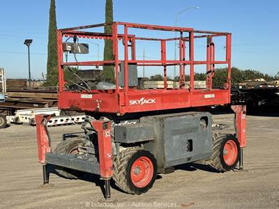 2017 Skyjack SJ6826RT 26' 4WD D/F Rough Terrain Scissor Lift Platform bidadoo
