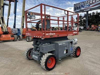 2018 Skyjack SJ6832RT 32' 4WD Rough Terrain Scissor Lift Aerial Platform bidadoo