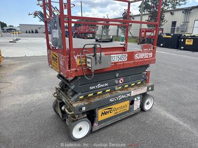 2019 Skyjack SJIII-3219 19' Electric Scissor Lift Mobile Aerial Platform bidadoo
