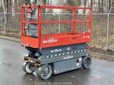 2019 Skyjack SJIII-3220 20' Electric Scissor Lift Mobile Aerial Platform bidadoo