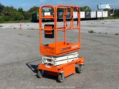 2019 Snorkel S3010P 10' Electric Scissor Lift Man Aerial Platform Push bidadoo