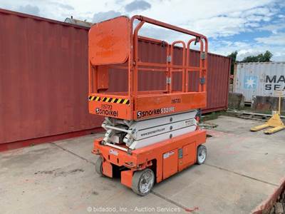 2018 Snorkel S3219E 19' Electric Scissor Lift Man Aerial Platform 24V DC bidadoo
