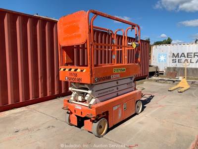2018 Snorkel S3219E 19' Electric Scissor Lift Man Aerial Platform bidadoo