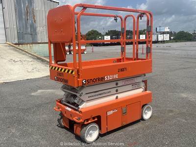 2018 Snorkel S3219E 19' Electric Scissor Lift Man Aerial Platform bidadoo