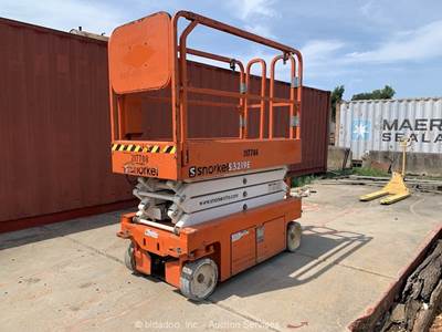2018 Snorkel S3219E 19' Electric Scissor Lift Man Aerial Platform bidadoo