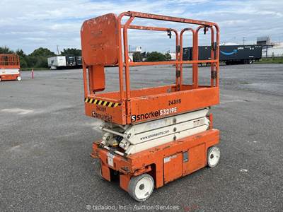 2020 Snorkel S3219E 19' Electric Scissor Lift Man Aerial Platform bidadoo