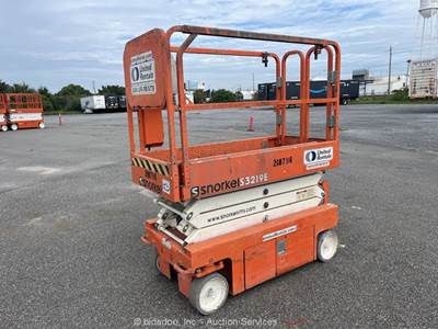 2018 Snorkel S3219E 19' Electric Scissor Lift Mobile Aerial Platform bidadoo
