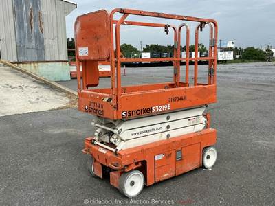 2018 Snorkel S3219E 19' Electric Scissor Lift Man Aerial Platform bidadoo
