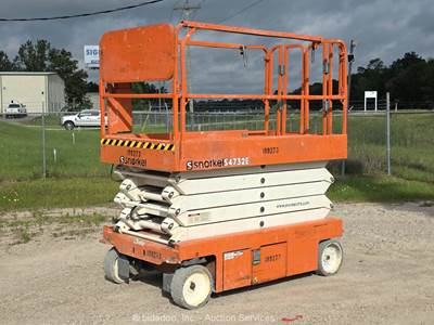 2017 Snorkel S4732E  32' Electric Scissor Lift Man Aerial Platform bidadoo