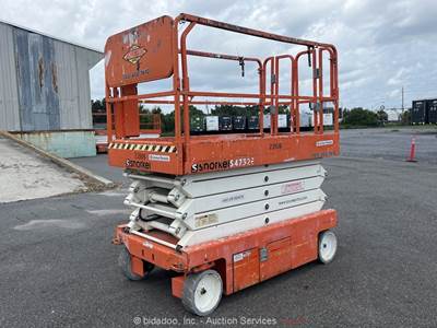 2019 Snorkel S4732E 32' Electric Scissor Lift Man Aerial Platform bidadoo