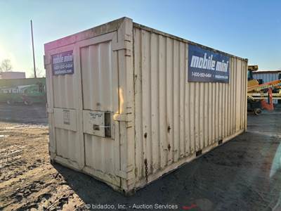 Mobile Mini 20' Shipping Container Conex Storage Box Forklift Pockets bidadoo