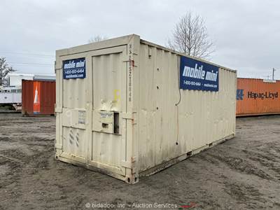 Mobile Mini 20'x8' Dual-Door Shipping Storage Container Ladders Hoists bidadoo