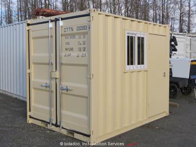 10' Shipping Storage Container Guard Yard Shack Booth DAMAGED bidadoo -New