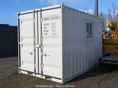 12' Shipping Storage Container Guard Yard Shack Booth w/Window bidadoo -New