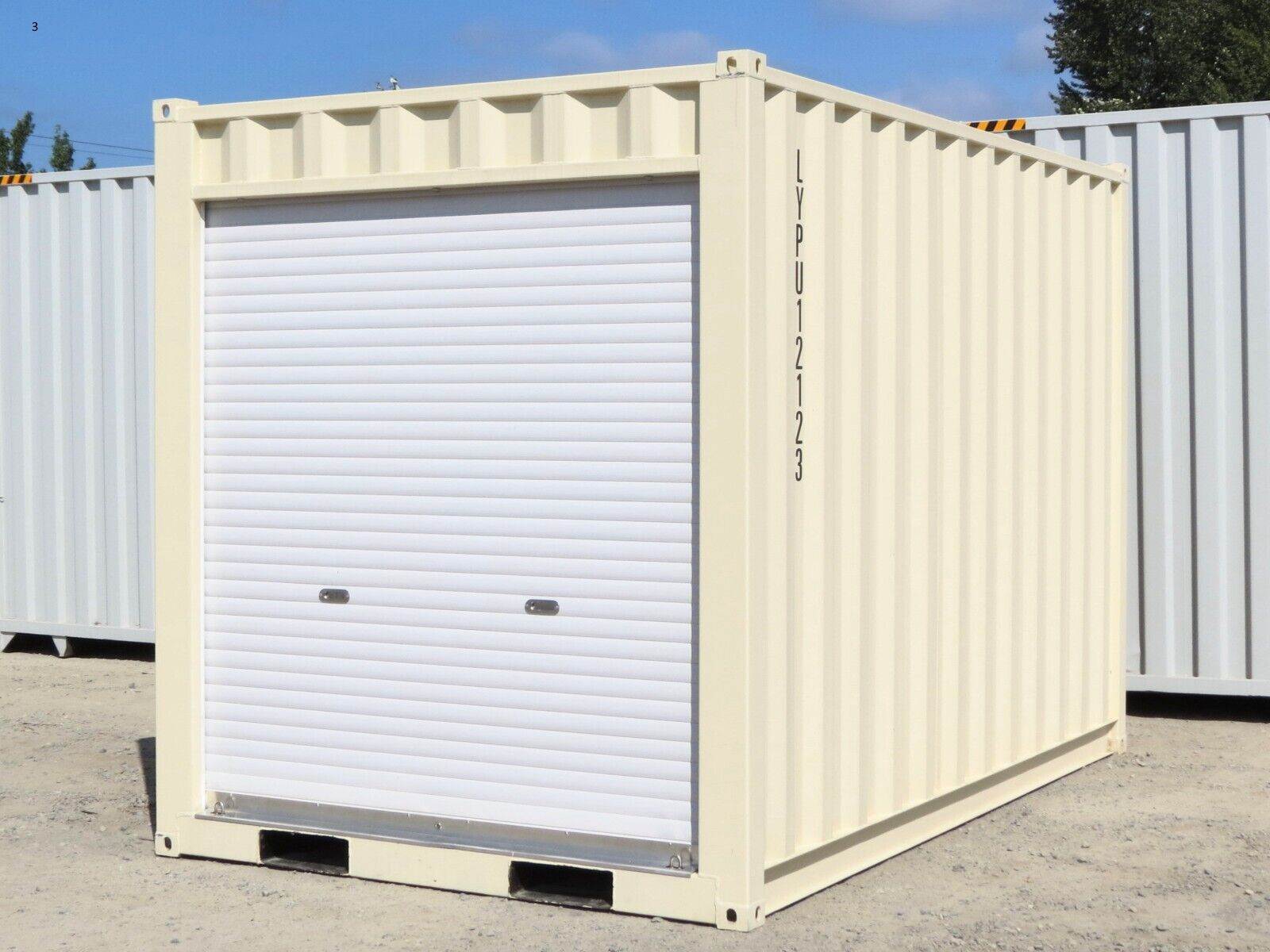 12' Shipping Storage Container RollUp Aluminum Door Yard Tool Box New