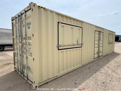 40' HQ High-Cube Single Door Shipping Storage Container ORANGE bidadoo -New