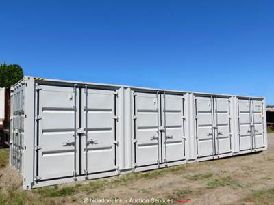 40' HQ High-Cube Four Side Door Shipping Storage Container DAMAGED bidadoo -New