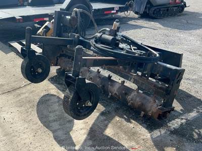 2022 Blue Diamond 132110 72" Hydraulic Power Rake Skid Steer Attachment bidadoo