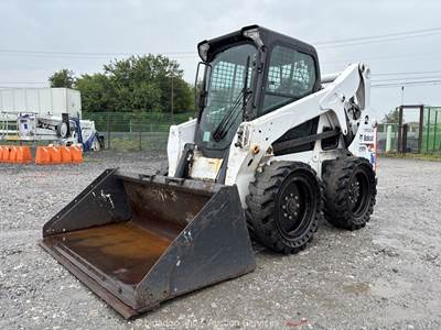 2019 Bobcat S650 Skid Steer Wheel Loader Bucket Cab A/C Aux Hydraulics bidadoo
