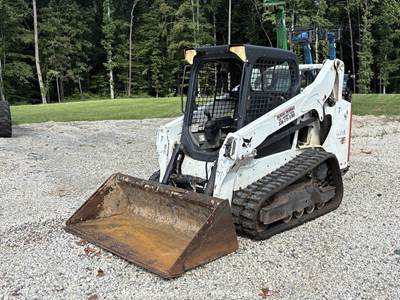 2018 Bobcat T590 Skid Steer Track Loader Cab Crawler Aux Hyd Q/C Bucket bidadoo
