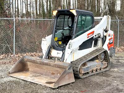 2021 Bobcat T595 Skid Steer Track Loader Heated Cab Crawler D24 Aux Hyd bidadoo