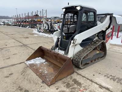 2022 Bobcat T64 Skid Steer Track Loader Crawler Bucket Aux Hydraulics bidadoo