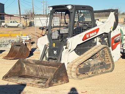 2022 Bobcat T64 Skid Steer Track Loader Crawler Bucket Aux Hydraulics bidadoo