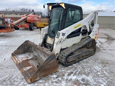 2018 Bobcat T650 Skid Steer Track Loader Crawler Aux Hyd Bucket Cab bidadoo